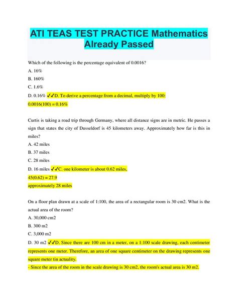 how hard is the math on the teas test|guarantee to pass teas test.